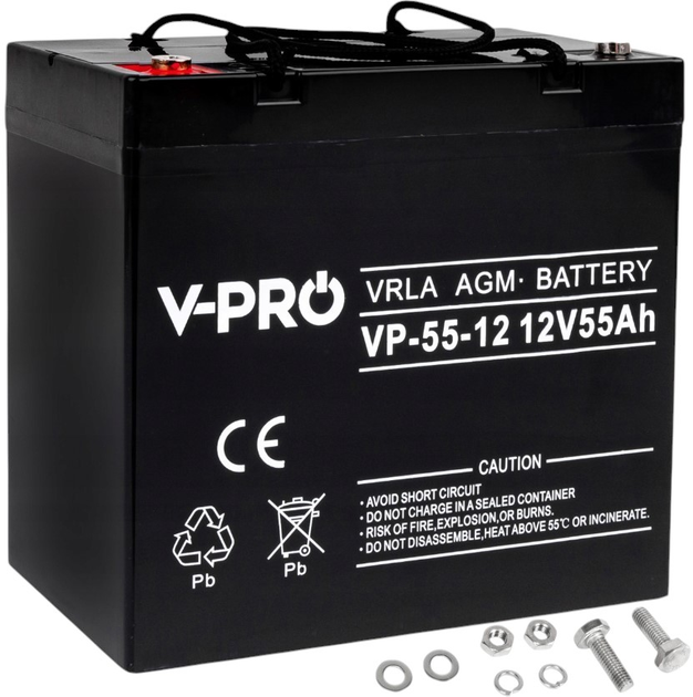 Акумуляторна батарея Volt Polska AGM VPRO 12V 55 Ah (6AKUAGM055) - зображення 3