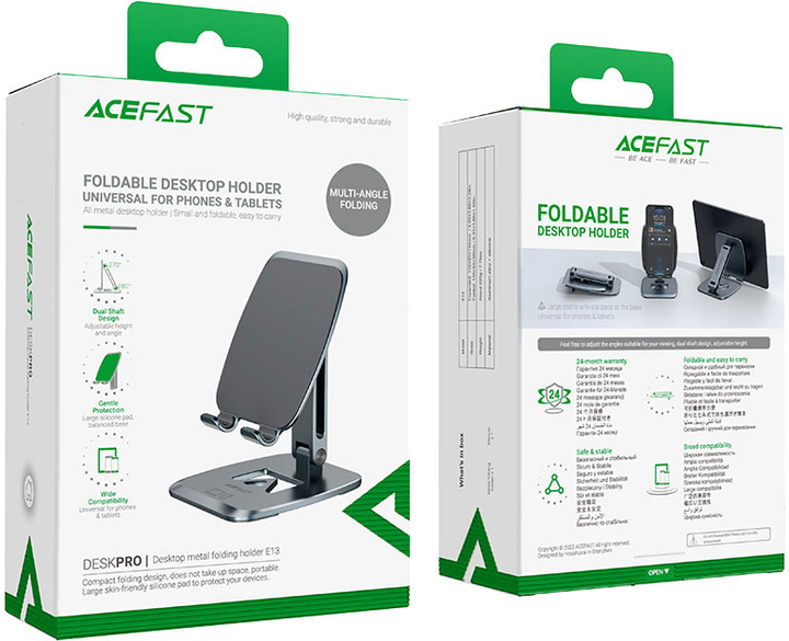 Uchwyt stojak do telefonu Acefast E13 Grey (6974316281733) - obraz 4