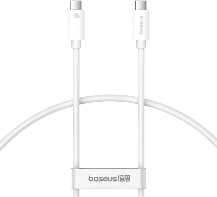 Kabel Baseus Superior 2 USB Type-C - USB Type-C 1.8 m 240 W White (AT6932172657468) - obraz 2