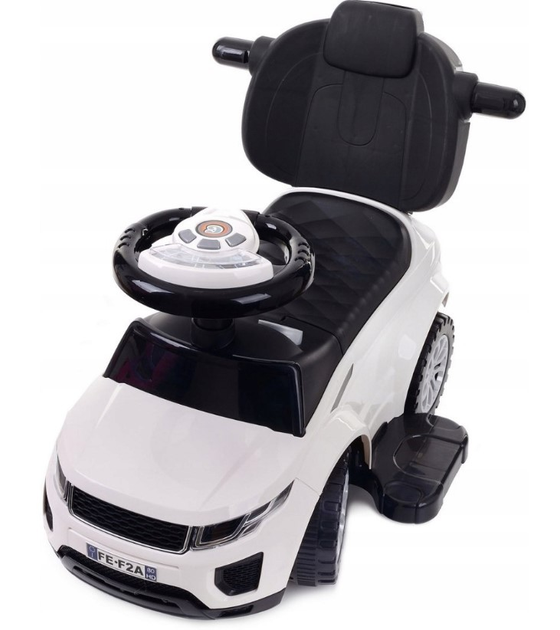 Толокар Lean Cars Sport Car Toddlers 614W 4 в 1 Білий (5902808155270) - зображення 6
