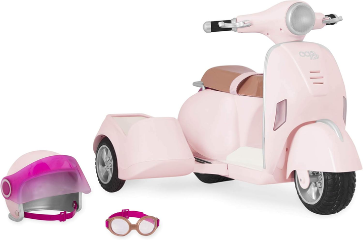 Zestaw akcesoriów do lalek Our Generation Ride Along Scooter Skuter + kask + okulary ochronne (062243334656) - obraz 1