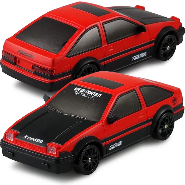 Машинка для дрифта на радиоуправлении Toyota AE86 Trueno 4WD 1:24 красная - изображение 2