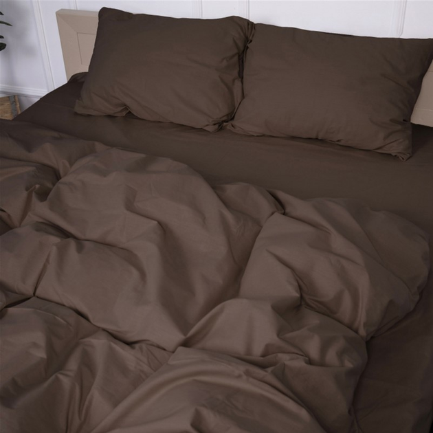 Акція на Простирадло MirSon Ranforce Elite 19-1217 Chocolate Perla 220х240 см від Rozetka
