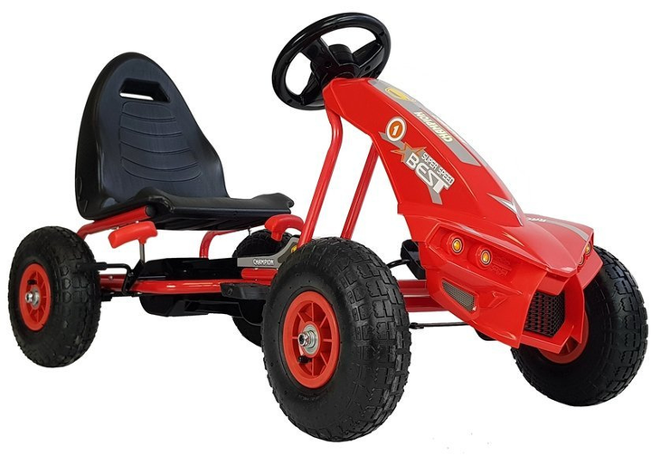 Go-Cart na pedały Lean Cars A-18 Czerwony (5908275991496) - obraz 2
