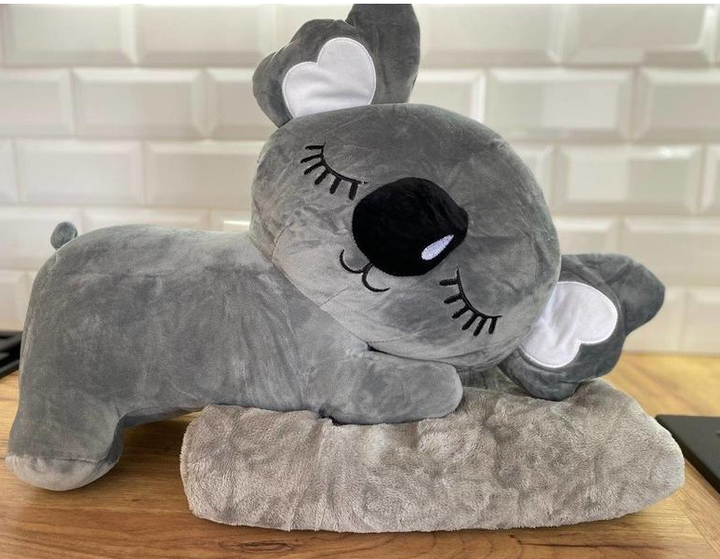 Дитяча м'яка іграшка-подушка з пледом Bambi Коала 3 в 1 плюшева 50 см (L1129(Grey)) - Фото 3 Дитяча м'яка іграшка-подушка з пледом Bambi Коала 3 в 1 плюшева 50 см (L1129(Grey)) - зображення 3