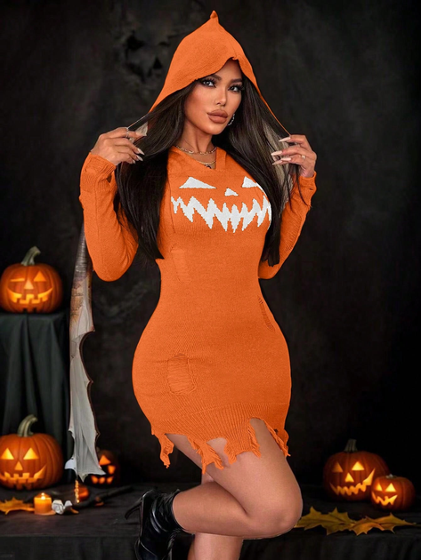 Плаття в'язане коротке осіннє тепле жіноче SHEIN GD-00135085 XL Помаранчеве від Rozetka на платформі USKIDKA Акція на Плаття в'язане коротке осіннє тепле жіноче SHEIN GD-00135085 XL Помаранчеве від Rozetka