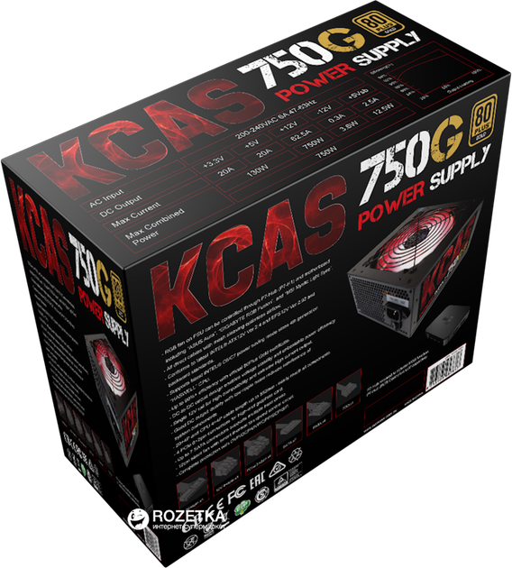 Блок живлення Aerocool KCAS-750G 750W - Фото 17 Блок живлення Aerocool KCAS-750G 750W - зображення 17