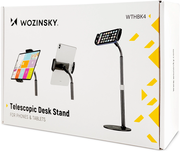 Uchwyt Wozinsky WTHBK4 stand for tablet and phone on the desk Black (5907769306747) - obraz 7