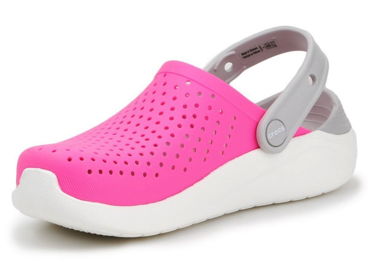 Дитячі крокси для дівчинки Crocs LiteRide Clogs Electric Pink/White (32/33, яскраво-рожевий) - зображення 8