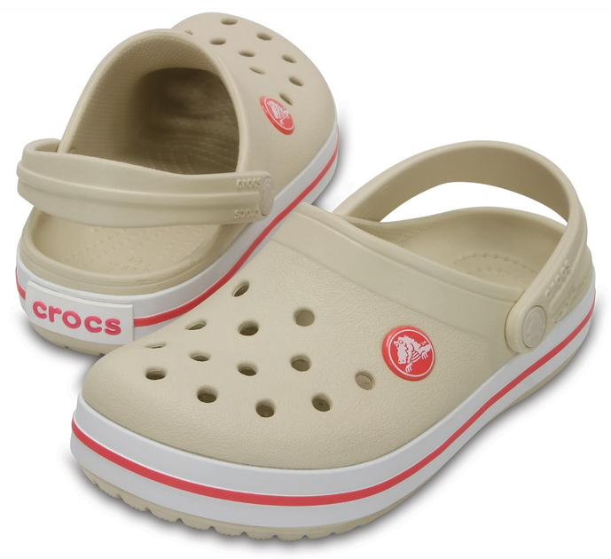 Дитячі крокси для дівчинки Crocs Crocband Clogs Stucco/Melon (29/30, бежевий) - Фото 1 Дитячі крокси для дівчинки Crocs Crocband Clogs Stucco/Melon (29/30, бежевий) - изображение 1