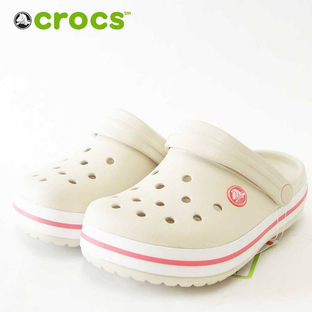 Дитячі крокси для дівчинки Crocs Crocband Clogs Stucco/Melon (29/30, бежевий) - Фото 8 Дитячі крокси для дівчинки Crocs Crocband Clogs Stucco/Melon (29/30, бежевий) - изображение 8
