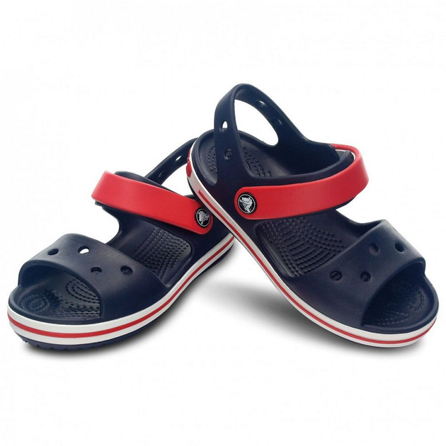 Дитячі сандалії для хлопчика Crocs Crocband Sandal Kids Navy/Red (24/25, синий) - Фото 1 Дитячі сандалії для хлопчика Crocs Crocband Sandal Kids Navy/Red (24/25, синий) - изображение 1