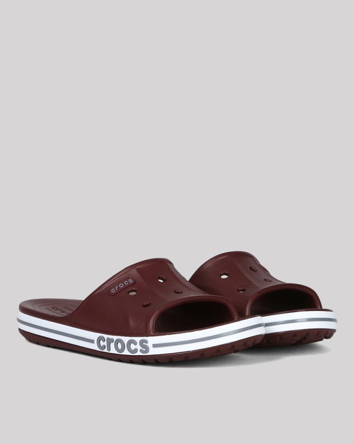 Жіночі шльопанці Crocs Bayaband Slide Burgundy (36-37, бургундія) - Фото 4 Жіночі шльопанці Crocs Bayaband Slide Burgundy (36-37, бургундія) - зображення 4