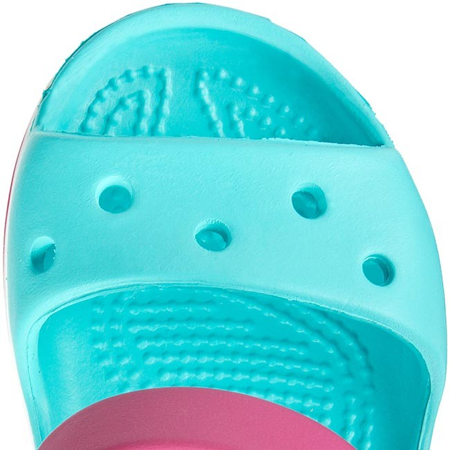 Дитячі сандалії для дівчинки Crocs Crocband Kids Sandal Pool/Candy Pink (22/23, блакитні) - Фото 9 Дитячі сандалії для дівчинки Crocs Crocband Kids Sandal Pool/Candy Pink (22/23, блакитні) - зображення 9