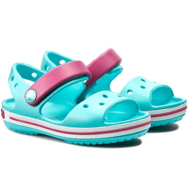 Дитячі сандалії для дівчинки Crocs Crocband Kids Sandal Pool/Candy Pink (22/23, блакитні) - Фото 11 Дитячі сандалії для дівчинки Crocs Crocband Kids Sandal Pool/Candy Pink (22/23, блакитні) - зображення 11