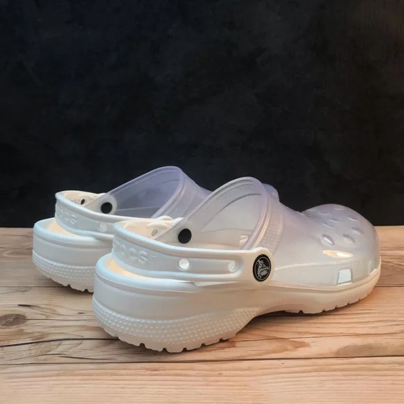 Жіночі крокси Crocs Classic Translucent Clog White (45-46, Білі) - зображення 3