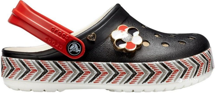 Детские Крокс Крокбенд Чёрные Crocs Drew X Crocband Chevron Clog Black/White (25/26, черный) - Фото 13 Детские Крокс Крокбенд Чёрные Crocs Drew X Crocband Chevron Clog Black/White (25/26, черный) - изображение 13