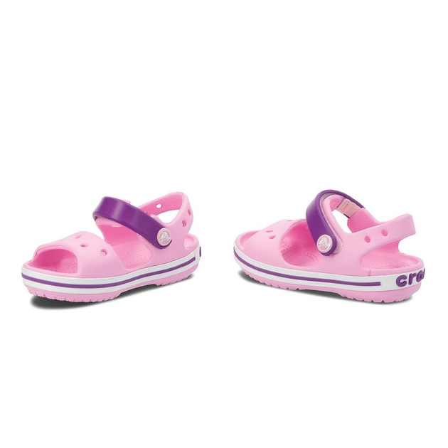Дитячі сандалії для дівчинки Crocs Crocband Sandal Carnation/Amethyst (32/33, розовий) - зображення 4