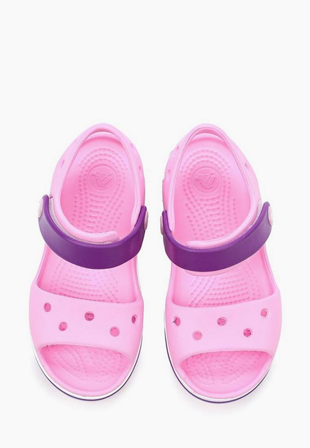 Дитячі сандалії для дівчинки Crocs Crocband Sandal Carnation/Amethyst (32/33, розовий) - зображення 5