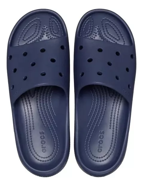 Чоловічі шльопанці Crocs Classic Slide V2 Navy (48/49, синій) - зображення 5