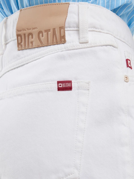 Spodenki damskie krótkie jeansowe Big Star Katie 100 W27 Białe (5900714828868) - obraz 5