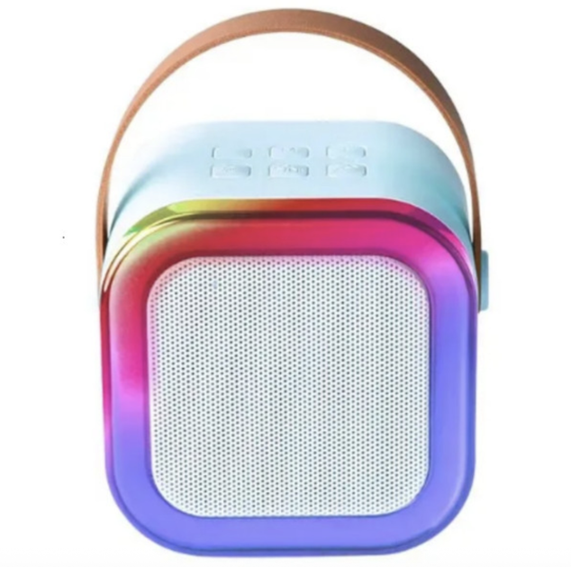 Детский набор караоке портативная Bluetooth колонка с микрофоном и RBG подсветкой - Фото 6 Детский набор караоке портативная Bluetooth колонка с микрофоном и RBG подсветкой - изображение 6