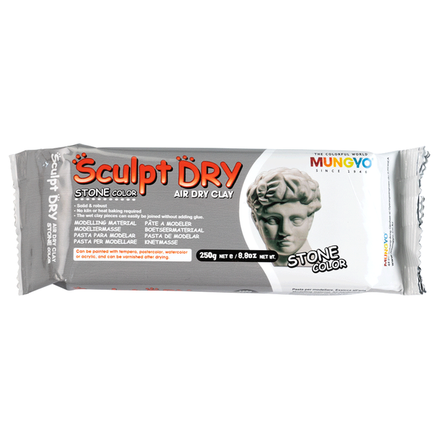 Комплект 12 шт. Маса для моделювання, сіра, самозастигаюча, 250 г., ''Sculpt Dry'', MUNGYO MS250 8804819065470 - Фото 1 Комплект 12 шт. Маса для моделювання, сіра, самозастигаюча, 250 г., ''Sculpt Dry'', MUNGYO MS250 8804819065470 - зображення 1