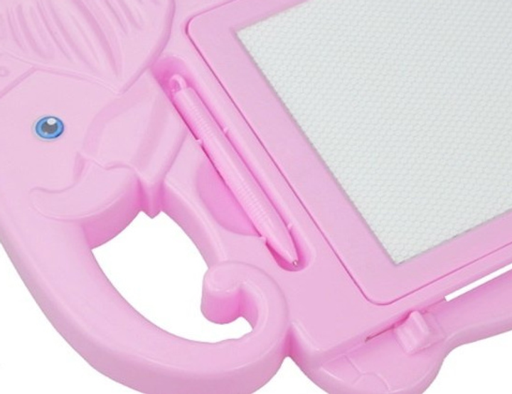 Магнітна дошка для малювання LEAN Toys рожевий слон з відбитками (5905884458112) - зображення 4