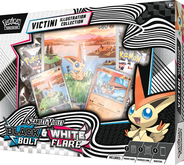 Доповнення Pokémon TCG: Scarlet & Violet - White Flare & Black Bolt - Unova Victini Illustration Collection (0196214112582) - зображення 3