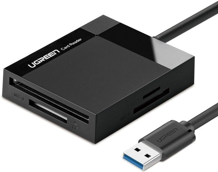 Кардрідер Ugreen CR125 USB 3.0 to SD/micro-SD/CF/MS 0.5 м Black (6957303802852) - зображення 1