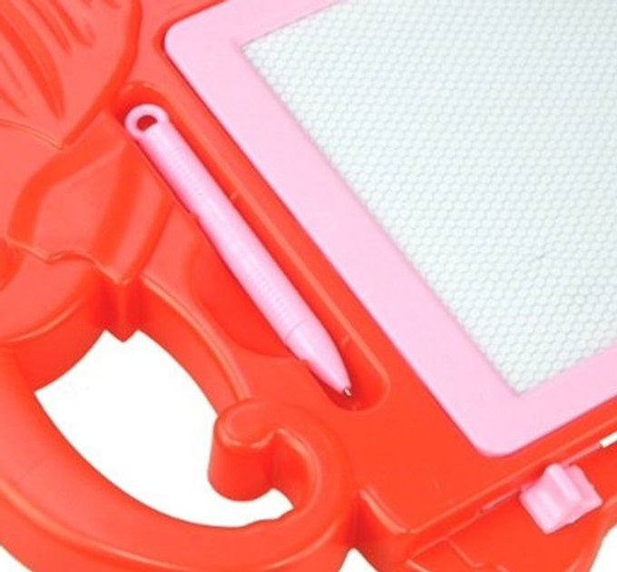 Znikopis magnetyczny LEAN Toys słoń czerwony z pieczątkiami (5905884458136) - obraz 4