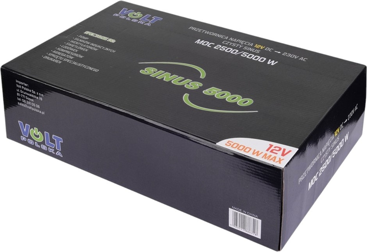Перетворювач напруги Volt Polska Sinus 5000 12/230V 2500/5000W (3SIP500012) - зображення 6