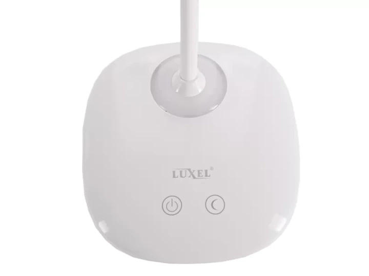 Світлодіодний настільний світильник Luxel 6W IP20 (білий) + USB, нічник (TL-04W) - зображення 2