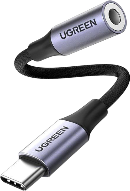 Адаптер Ugreen AV161 USB Type-C - mini jack 3.5 мм 0.1 м Grey (6957303805846) - зображення 2
