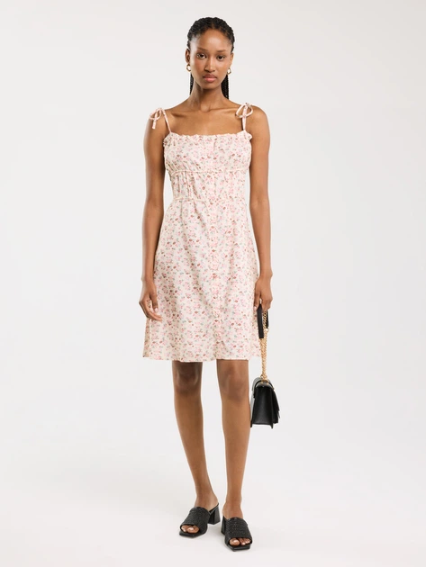 Плаття міді літнє жіноче Big Star Casie 102 M Кремове (5900714862879) - зображення 1