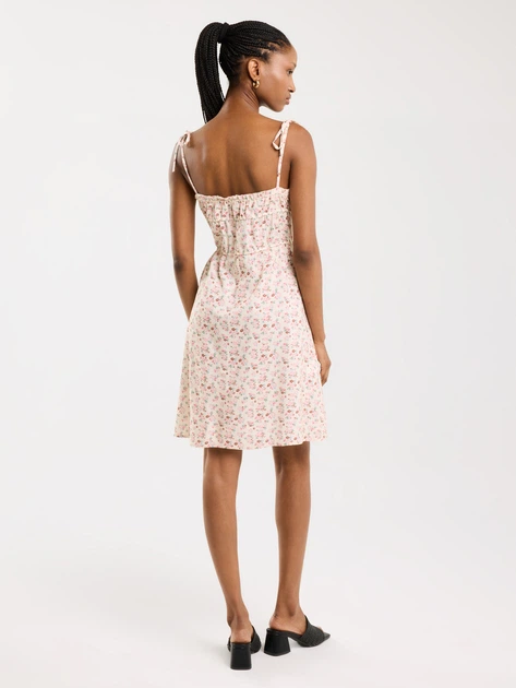 Плаття міді літнє жіноче Big Star Casie 102 M Кремове (5900714862879) - зображення 2