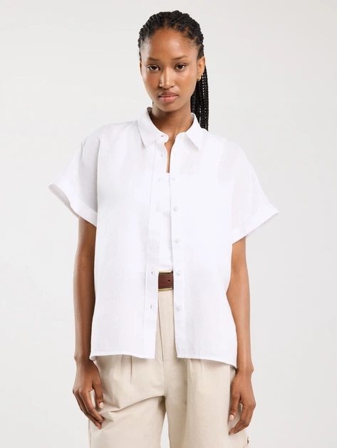 Koszula damska lniana Big Star Riore 101 XL Biała (5900714885809) - obraz 1