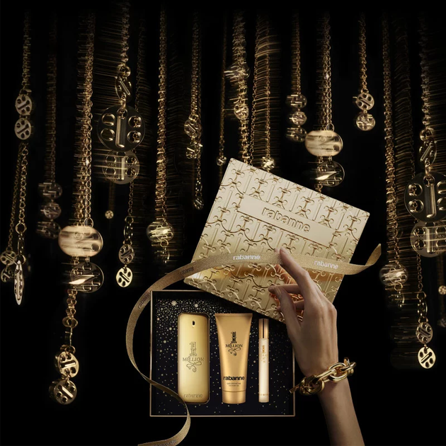 Zestaw męski Paco Rabanne 1 Million Woda toaletowa 100 ml + woda toaletowa 10 ml + żel pod prysznic 100 ml (3349668634866) - obraz 2
