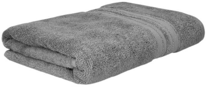 Ręcznik Homla Duke bawełniany Szary z paskami lureksowymi 70 x 130 cm (5904183897080) - obraz 1