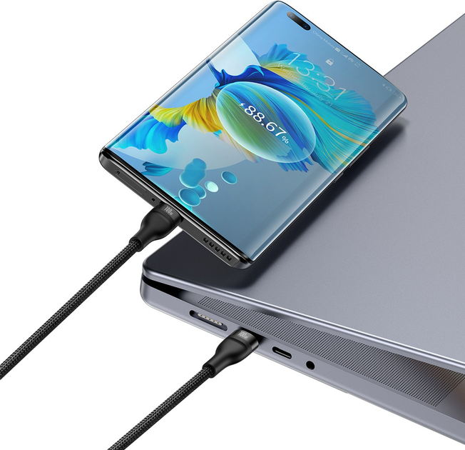 Kabel Baseus Flash Series II 2-in-1 USB Type-C - USB Type-C 1.5 m 100 W Black (6932172622480) - obraz 3
