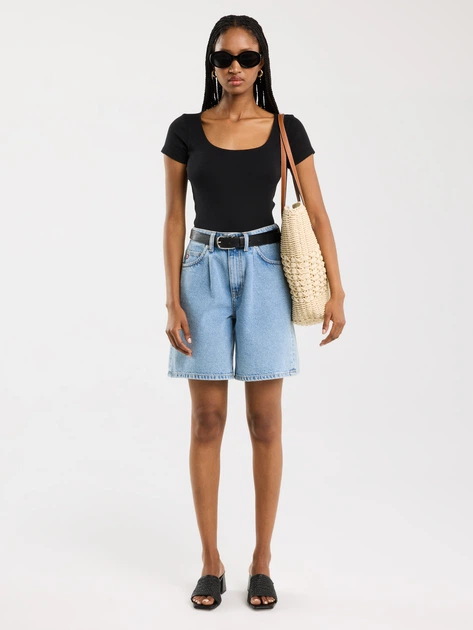 Футболка бавовняна коротка жіноча Big Star Missa 906 L Чорна (5900714861643) - зображення 3