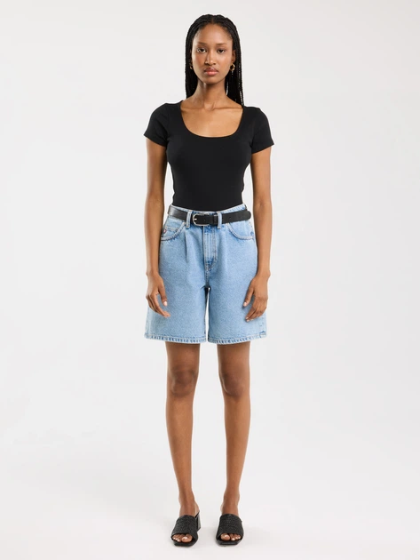 Футболка бавовняна коротка жіноча Big Star Missa 906 L Чорна (5900714861643) - зображення 5