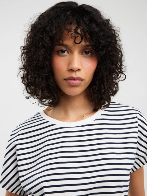 Koszulka damska bawełniana w paski Big Star Aleksa 403 L Granatowa (5900714861834) - obraz 4
