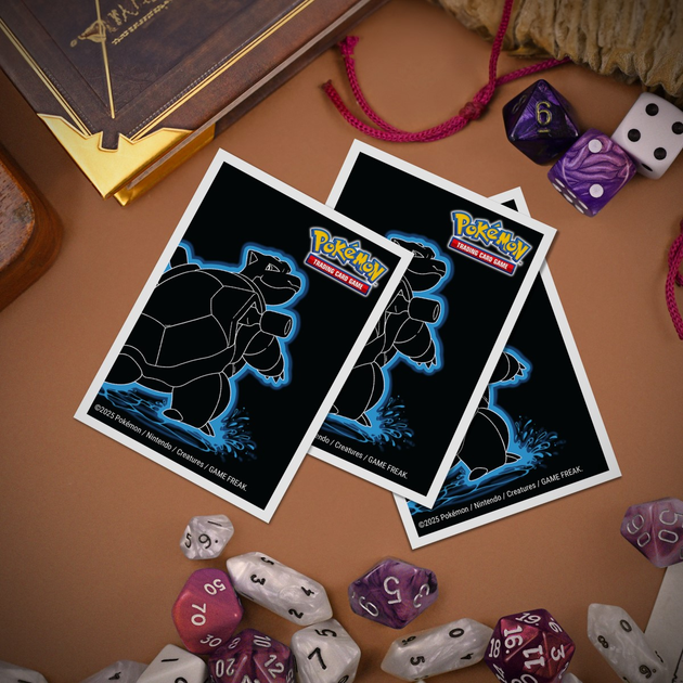 Обкладинки для колекційних карток Ultra Pro: Pokémon - Apex Deck Protector Sleeves - Neon Kanto - Blastoise (0074427166571) - зображення 5