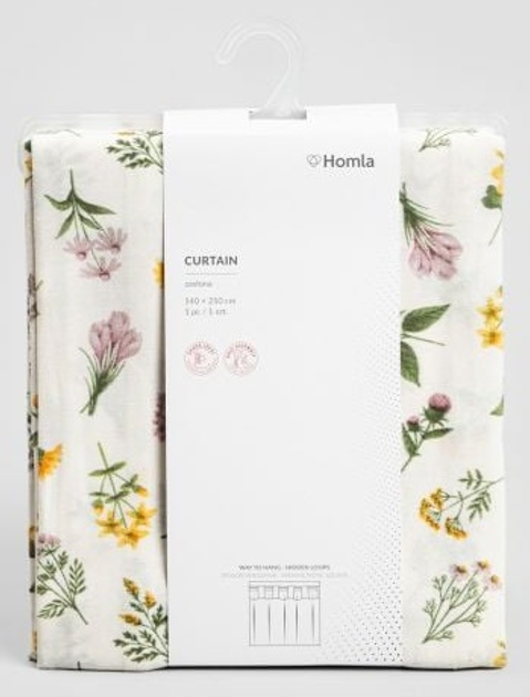 Штора Homla Prima з квітковим візерунком 140 x 250 см (5906496736551) - зображення 4