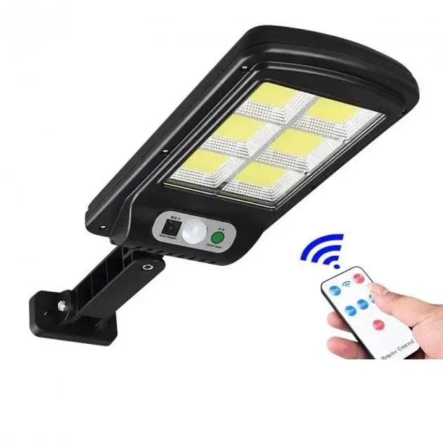 Вуличний ліхтар на стовп Solar Light 6COB із пультом на сонячних батареях чорний - зображення 5