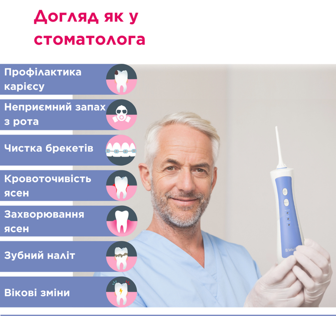 Ирригатор портативный B.Well PRO-911 для полости рта - изображение 6