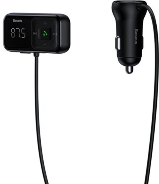 Transmiter FM Baseus S-16 Overseas Edition Black (6932172626990) - obraz 1