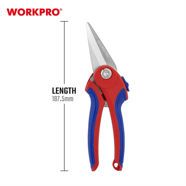 Ножницы для цветов WORKPRO 190 мм PRO WP332002 - изображение 3