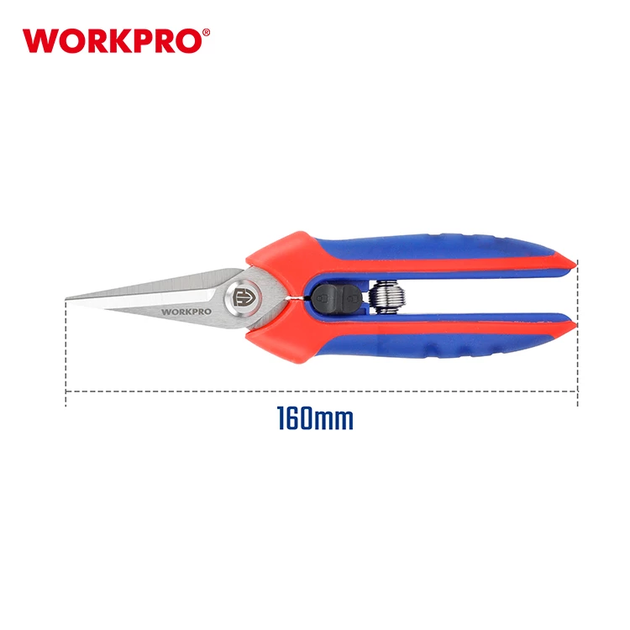 Ножницы для обрезки цветов WORKPRO 160 мм (Ø реза 12 мм) PRO WP332014 - изображение 4